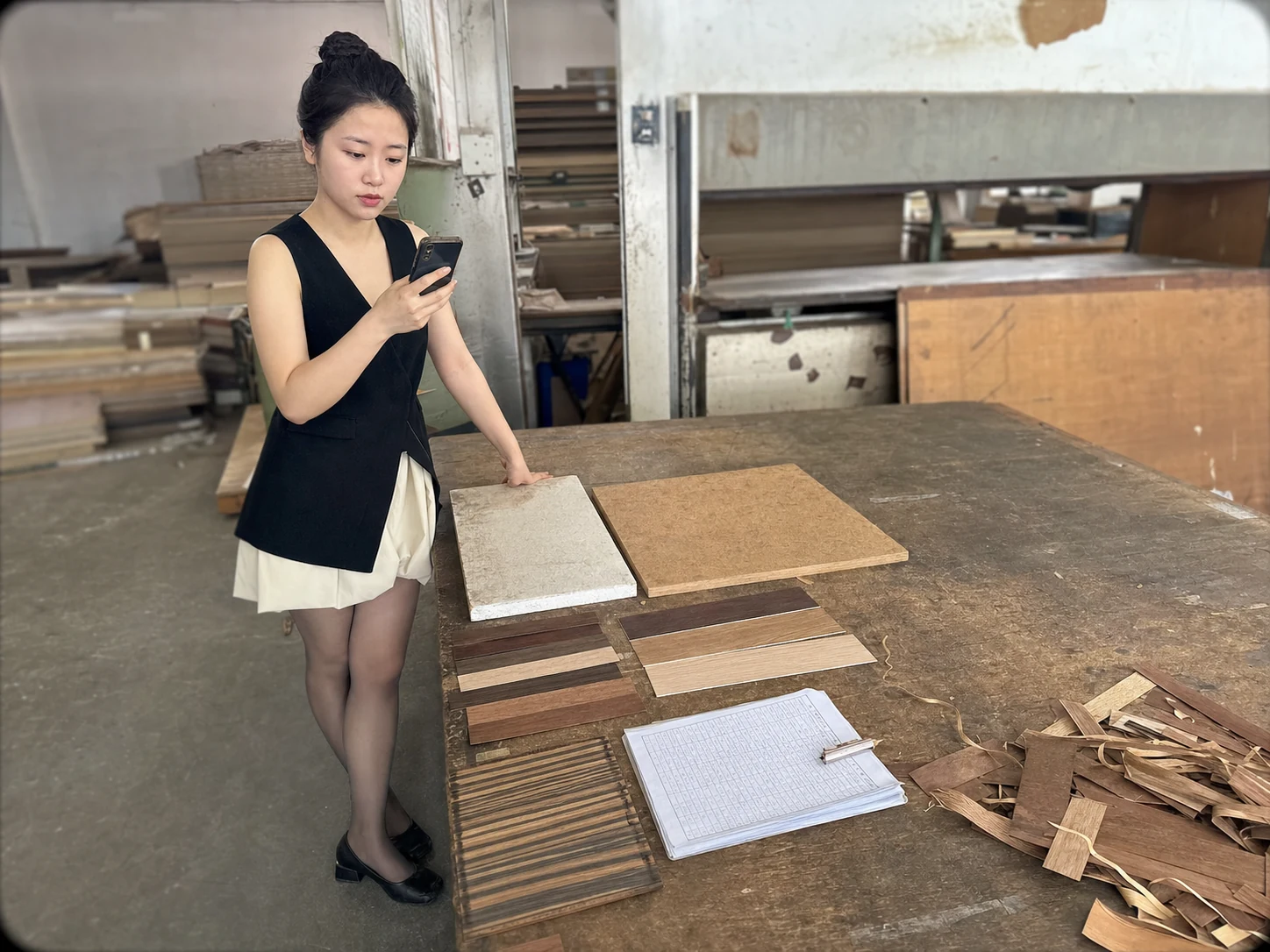 精密木皮复购改了基材，沿用旧压贴条件还是先重做样板